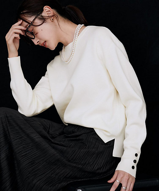 アンサンブル可／洗える】ウールミラノリブニット