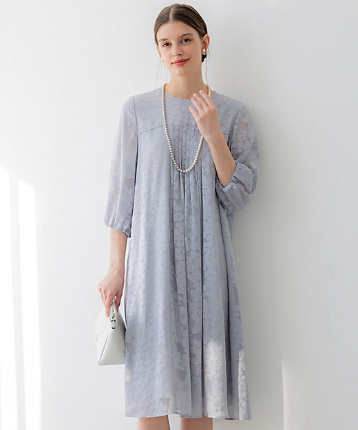 APPLAUDIR】フラワーサテンオパール ドレス