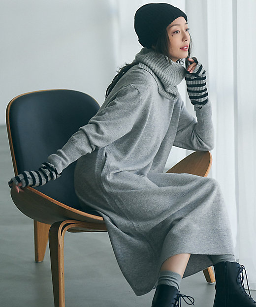 洗える】ウールカシミヤ ニットワンピース（OPWOSW0550