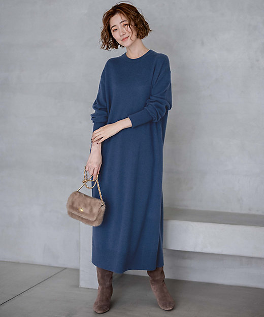 洗える】ウールカシミヤ ニットワンピース（OPWOSW0550