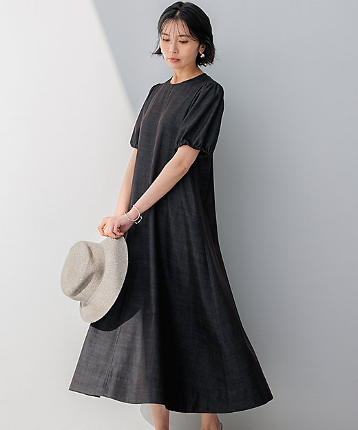 洗える】デニムライクシャンブレー ワンピース（OPWSCM0609