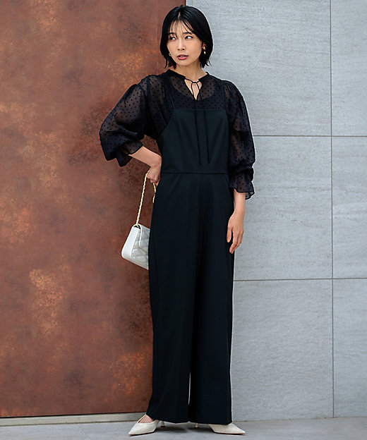 洗える】ドライ2WAYストレッチ サロペット（OPWWCA0223