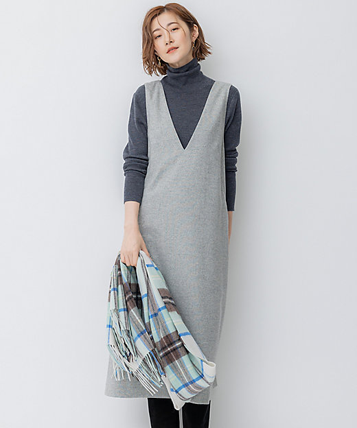 シルクネップツイード ジャンパースカート（OPWWSW0510