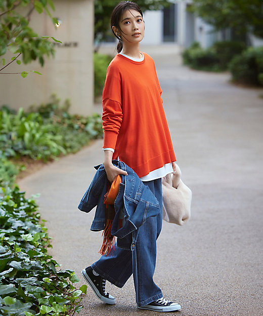 RED CARD TOKYO×23区】デニム ワイドパンツ