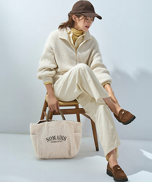 滝沢眞規子さん着用／洗える】コットン コーデュロイ ワイド パンツ