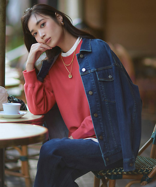 RED CARD TOKYO×23区】デニム ワイドパンツ