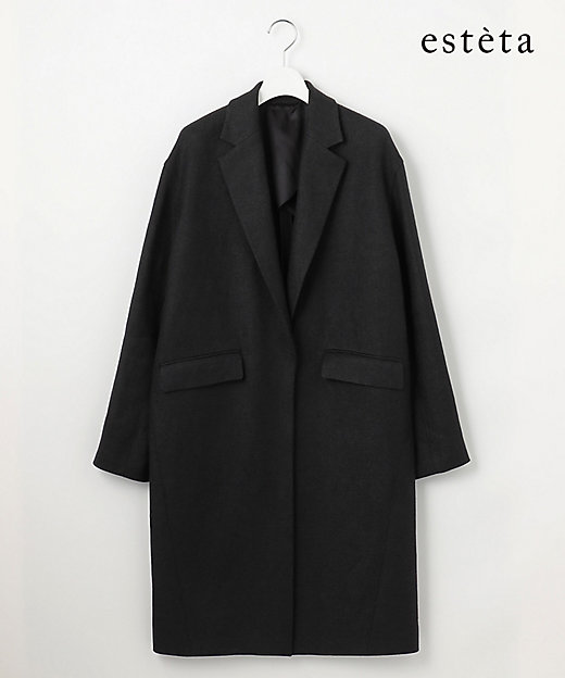 エステータ】シルクリネン チェスターコート（SCH6GM0922