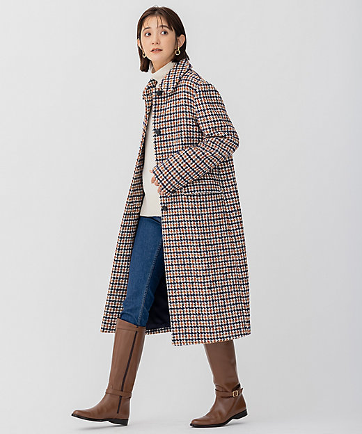 CLASSY．1月号掲載】ループヤーン チェック ツイード ロング