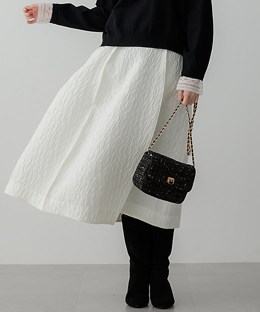 洗える】エクラジャカード コクーン スカート（SKWOCW0012