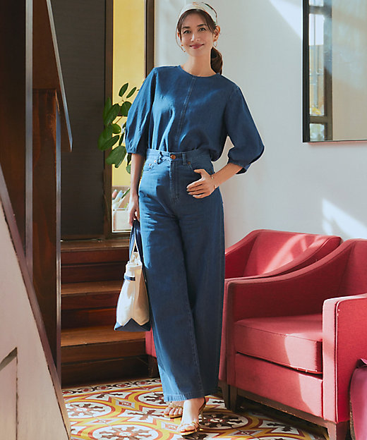 Oggi4月号掲載／洗える】23区DENIM ライトダンガリー