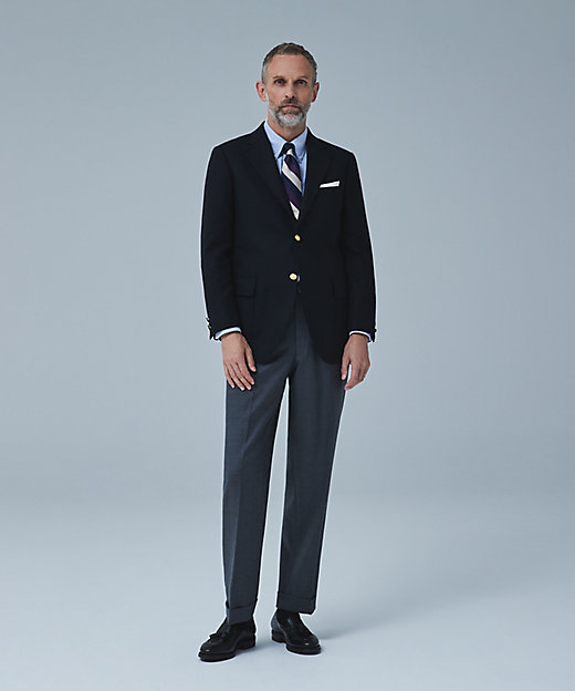 定番 ／ 不朽の名作】ペピンメリノサキソニー ブレザー ／ 金ボタン