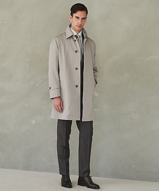 ダウンライナー装着可【半裏仕様】コットンポリエステル ステンカラー