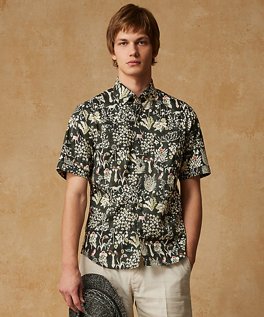 新作・英国・リバティ社】リバティタナローンプリント 半袖シャツ