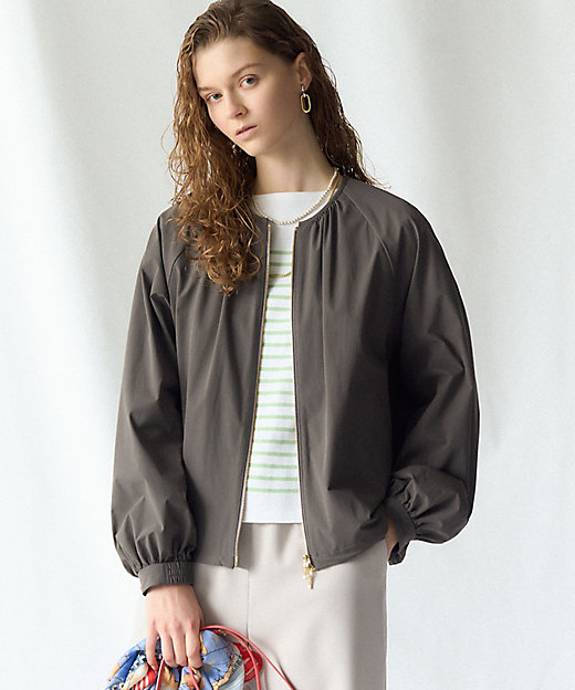 2WAYストレッチタフタ ギャザーブルゾン（JKWOLS0307