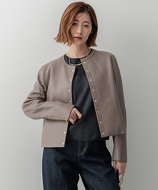 ラムレザー ノーカラージャケット（JKWWCW0315） | 23区 L