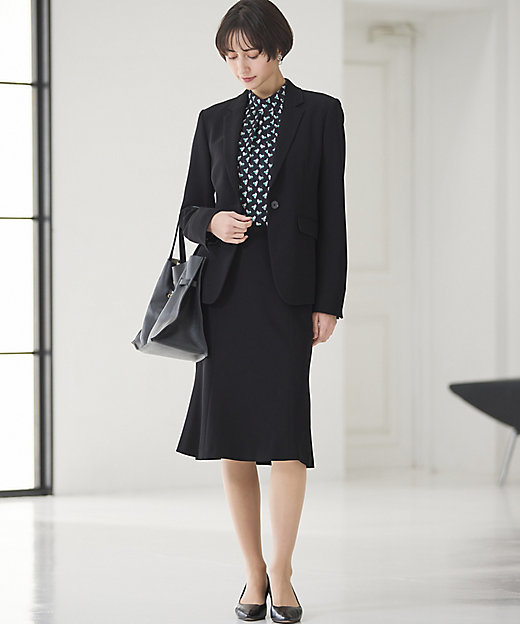 セットアップ対応／洗える】トリアセダブルジョーゼット テーラード