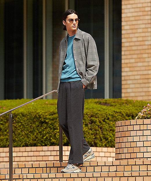 KANEMASA】 グレンチェック サッカージャージー コーチ