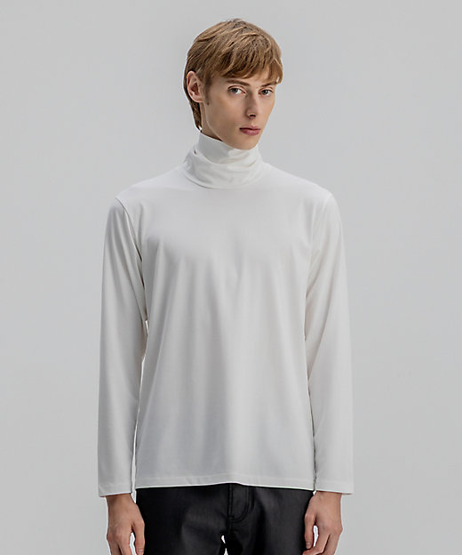 ハイゲージベアスムース タートルネック長袖Tシャツ