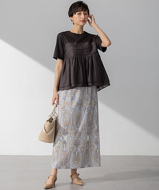 WEB＆一部店舗限定カラーあり】オーガンジービスチェコンビ