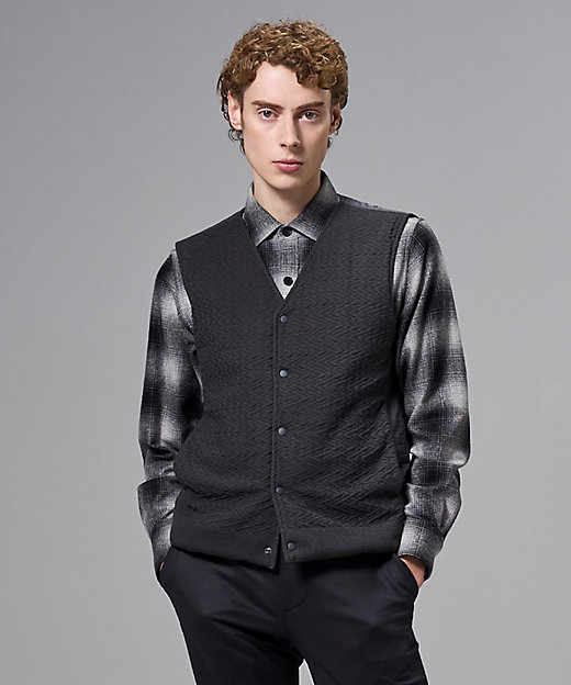 2WAY】パデットニットブロック リバーシブルベスト