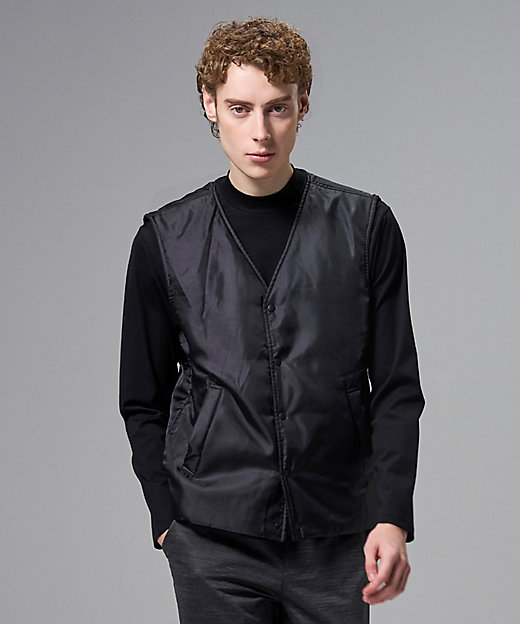 2WAY】パデットニットブロック リバーシブルベスト