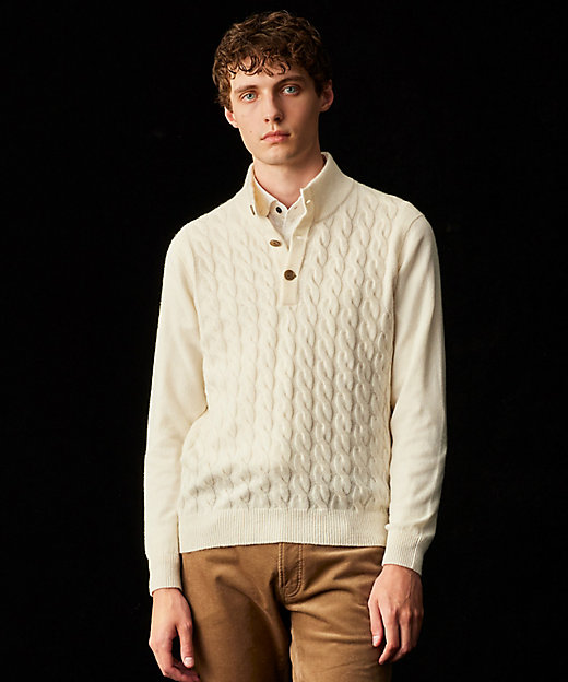 カシミヤ混／洗える】カシミヤブレンド ハイネック プルオーバー