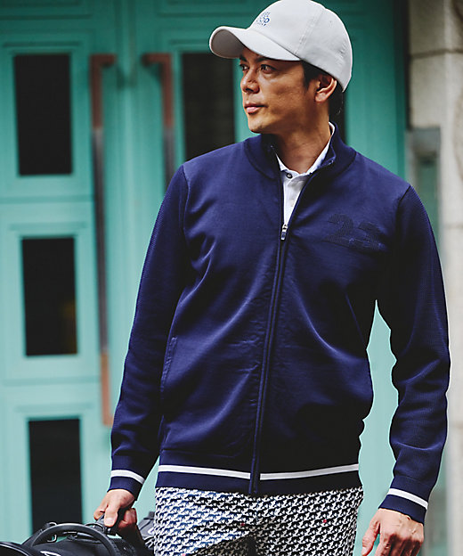 MEN】【ウォッシャブル】フルジップニットブルゾン