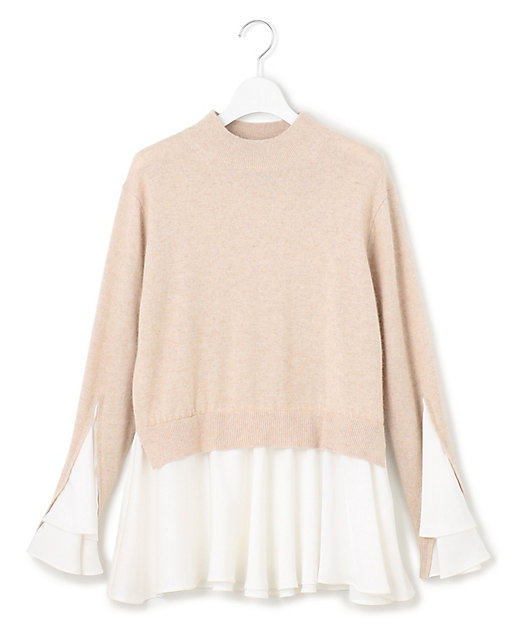 23区×Oggiコラボ】フレアサテンコンビ ラメニット