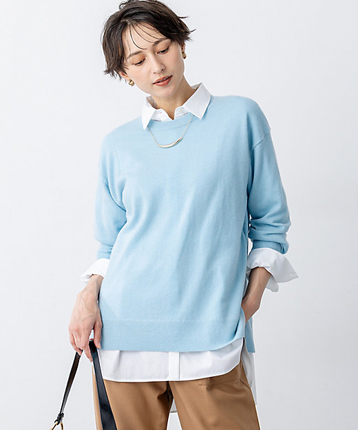 見上愛さん着用／Oggi・STORY掲載】ピュアカシミヤ クルー