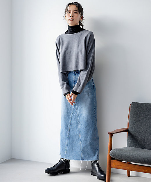 洗える】ツインニットクロップド ニットベスト（KRWOSW0461