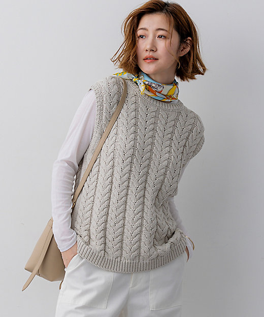 ケーブル ニットベスト（KRWSLS0254） | 23区 S (Women