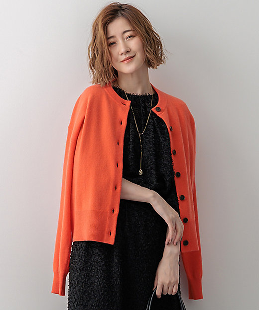 Oggi掲載／洗える】ピュアカシミヤ ニットカーディガン