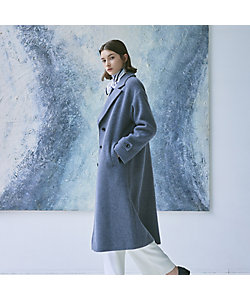 未使用級♡ポールスチュアート カシミヤベルデッドコート 女優襟