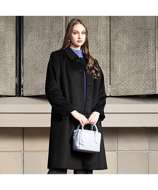 Selection】ピュアカシミヤ ステンカラーコート