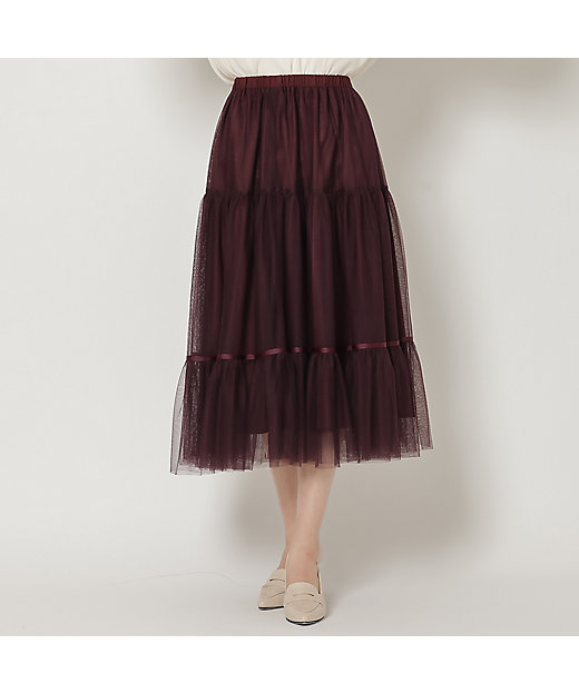 チュールスカート（51046401） | Rose Tiara (Women/大きい