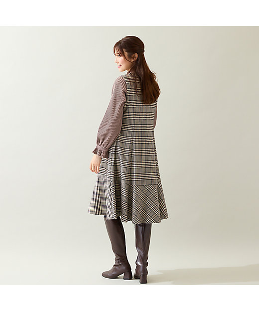 MIXチェックジャンパースカート（51016511） | Rose Tiara