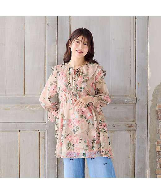 フリルチュニック（51025502） | Rose Tiara (Women/大きい