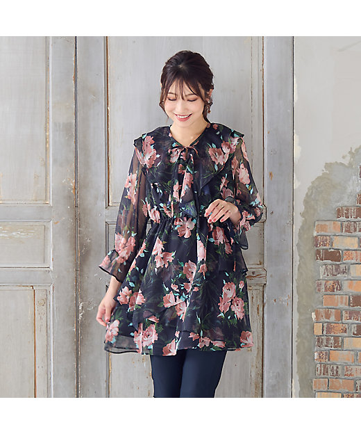 フリルチュニック（51025502） | Rose Tiara (Women/大きい