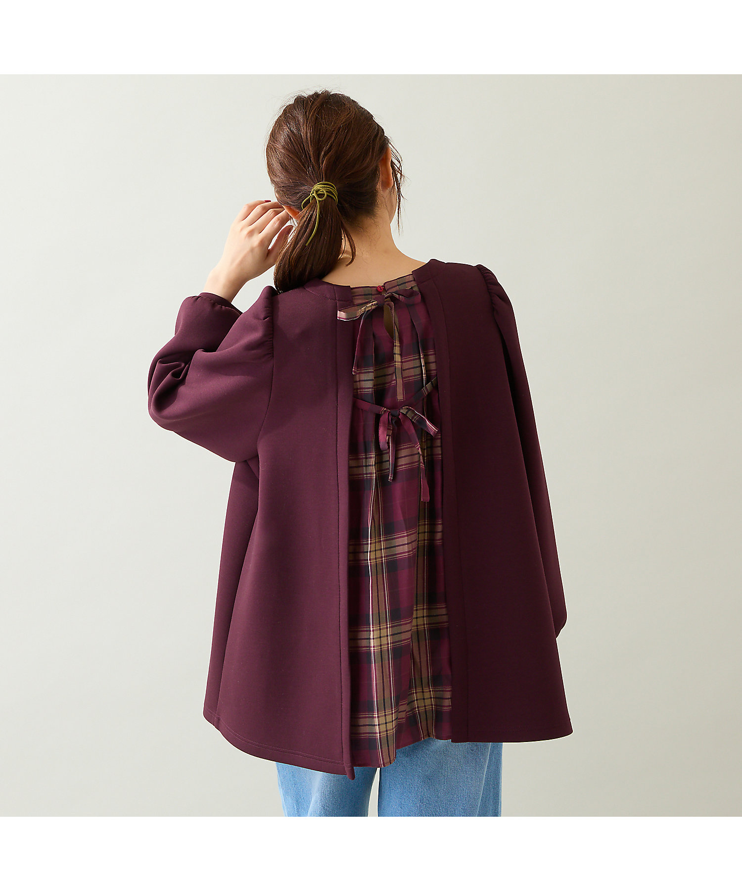 チェック切替プルオーバー（51126502） | Rose Tiara (Women