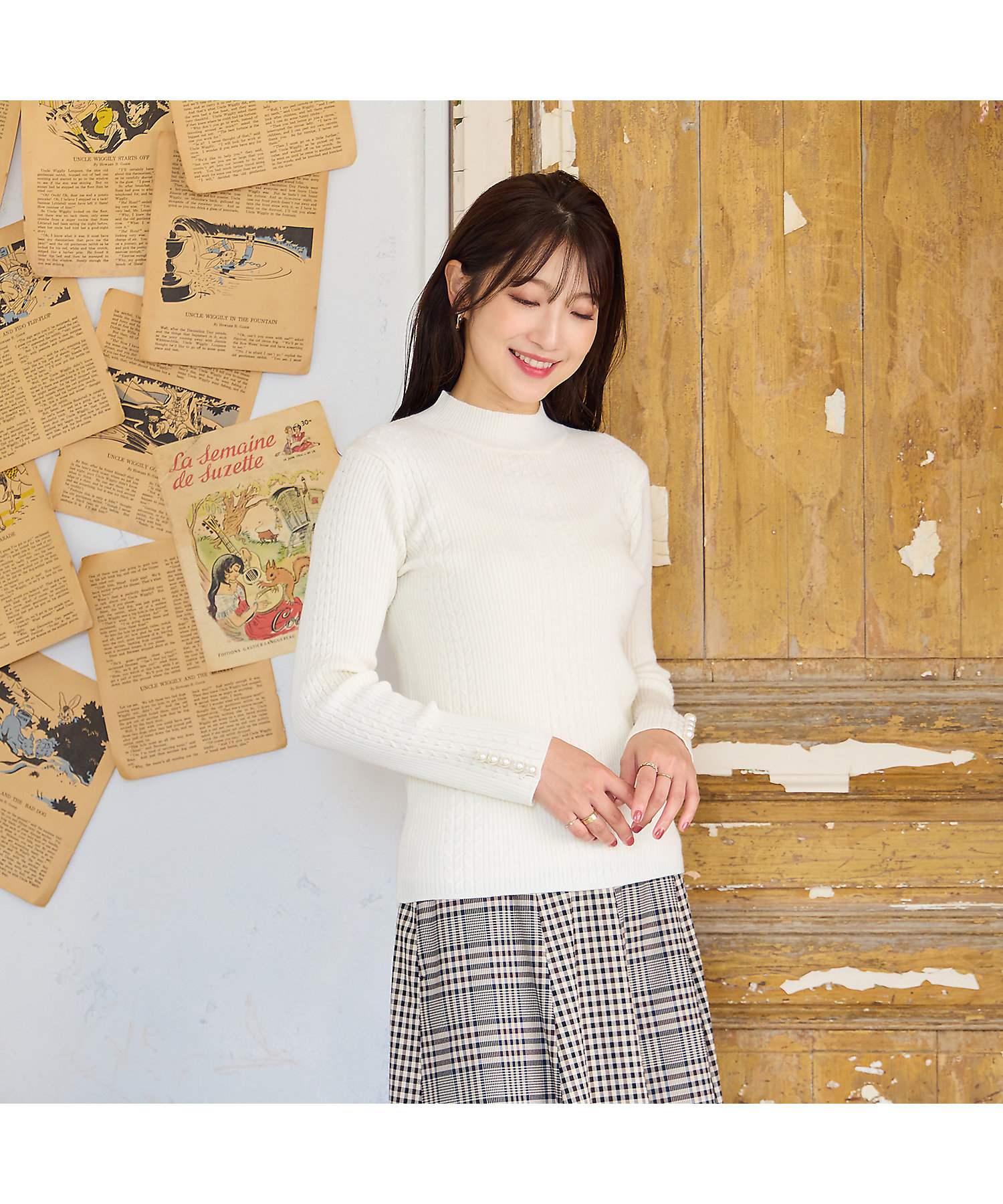 定番人気アイテム】リブニット（51136504） | Rose Tiara