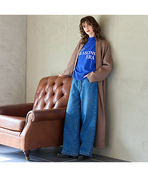 カシミヤブレンド】リバーロングコート（81086502） | R-ISM