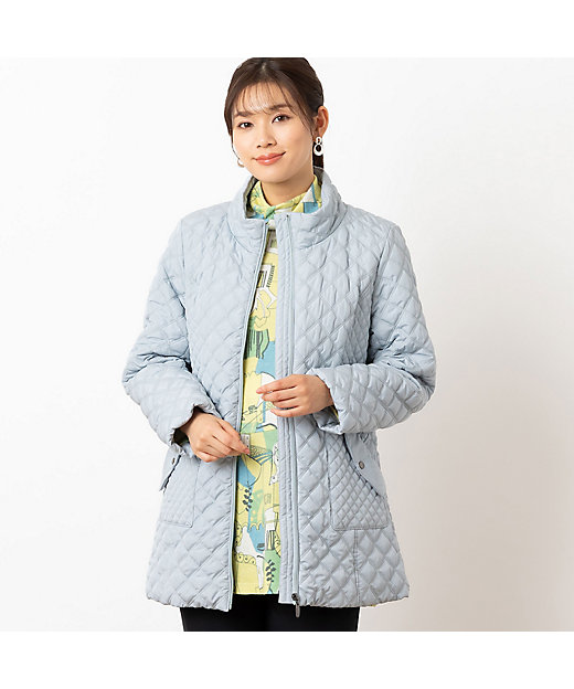 中綿キルティング スタンドカラーコート（12101501） | LOBJIE