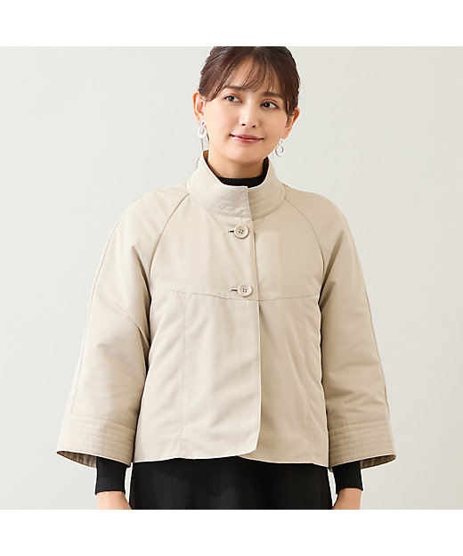 キルティング裏地つき】Aラインジャケット（12106501