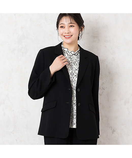 ブラックフォーマル テーラードジャケット【4Lサイズあり