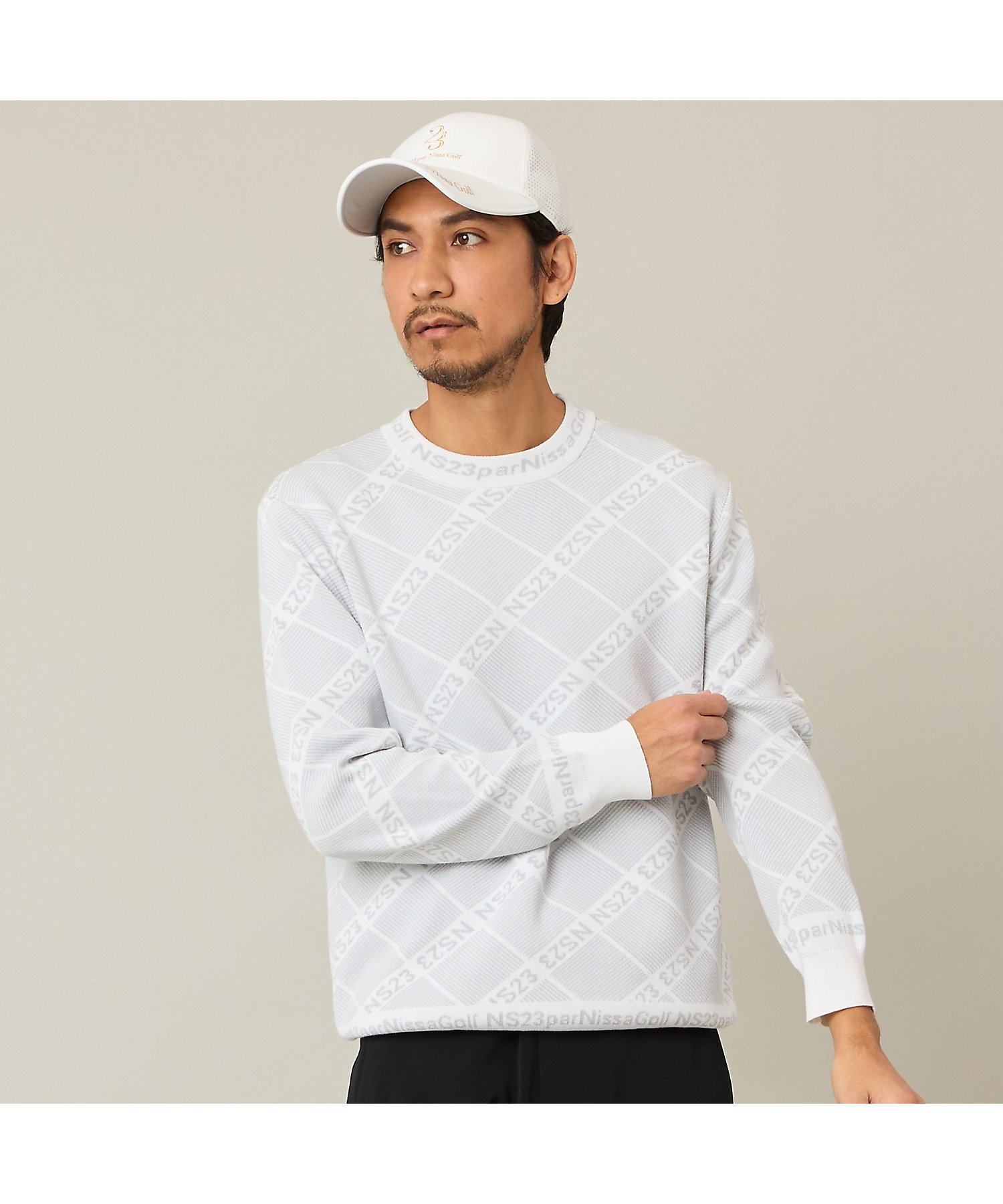 Men's】ロゴジャカードニット（23132602） | Nissa Golf