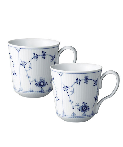 ブルーフルーテッド プレイン マグS ペア | ROYAL COPENHAGEN