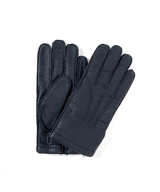 Restelli ペッカリー革手袋 ブラック サイズ8 ペッカリー グローブ（S