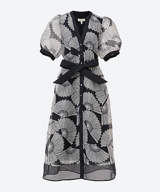 Skylar Navy Print Midi Dress