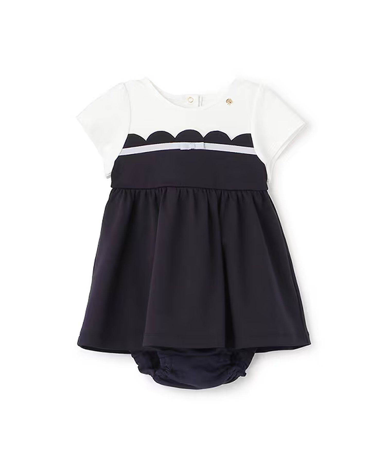 ケイトスペードニューヨーク 新品160ワンピース パール飾り襟 kate