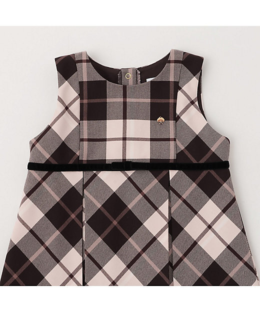 オータムチェックジャンパースカート＆カットソーセット